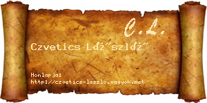 Czvetics László névjegykártya